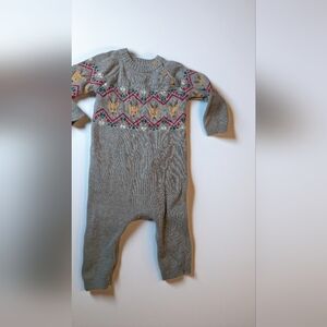 Carter's Baby Boy Fair Isle Long-Sleeve Jumpsuit Size 12 Months